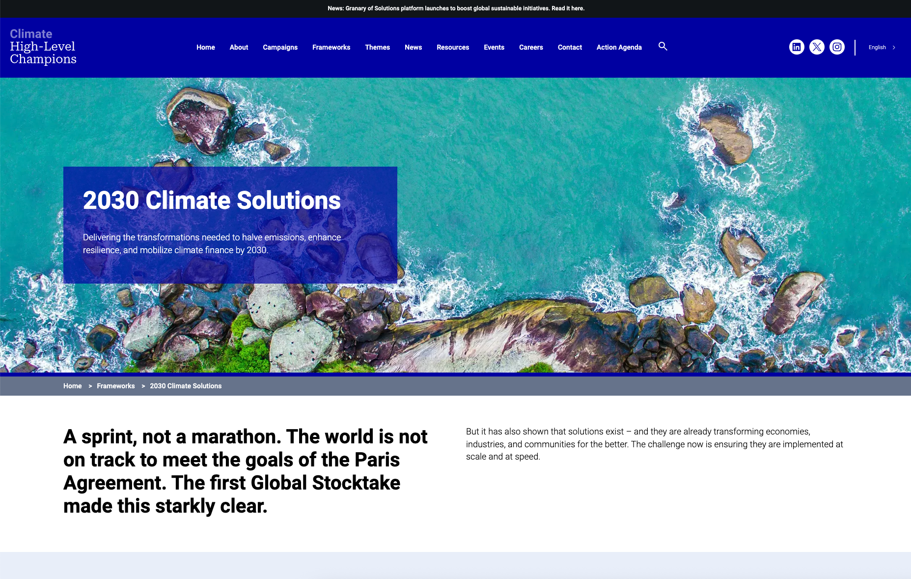 A Regional Outlook on the 2030 Climate Solutions