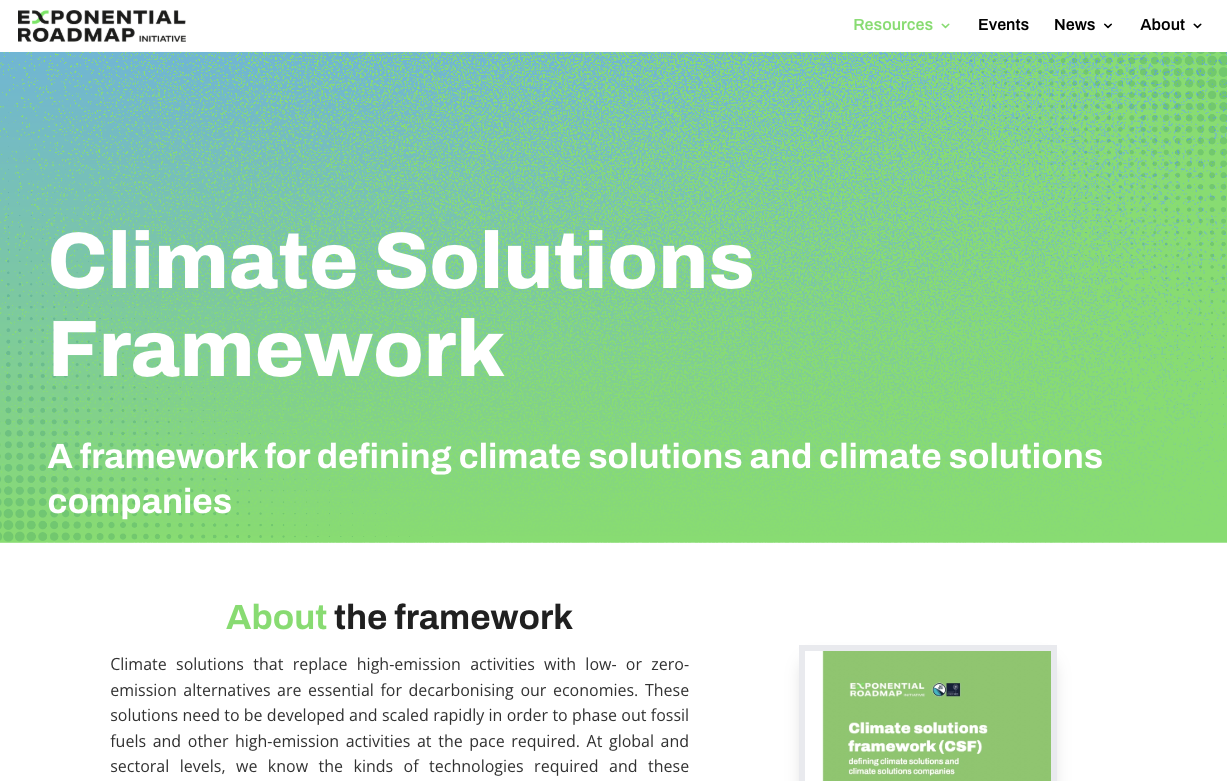 Climate Solutions Framework