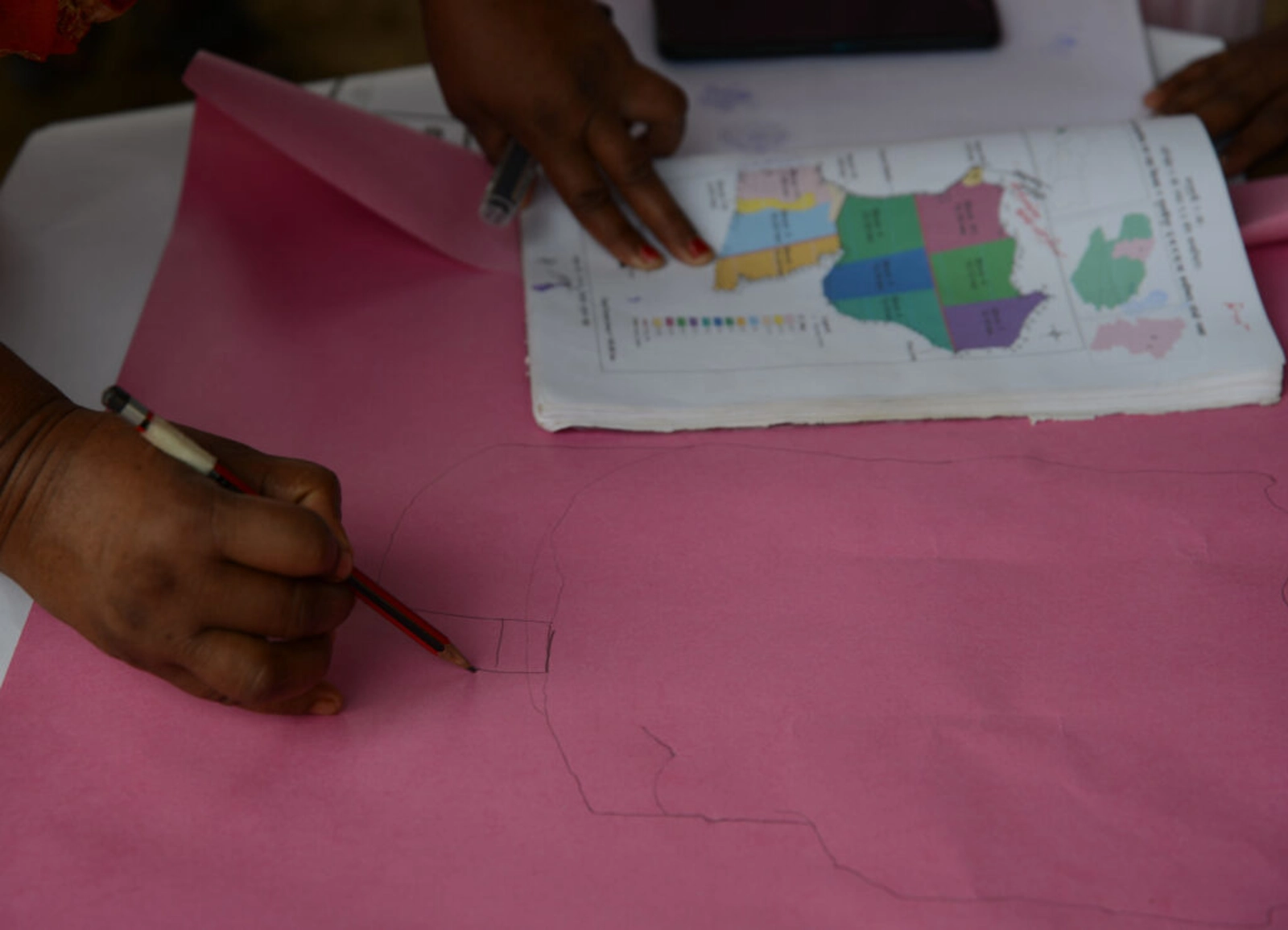 Mapping efforts are integral to recognising and securing land rights as well as ensuring community participation. Credit: Keshab Raj Thoker/Tenure Facility.