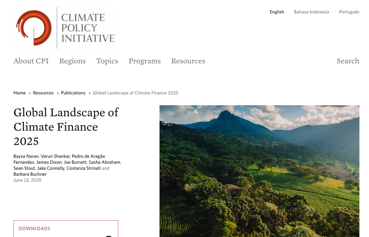 Global Landscape of Climate Finance