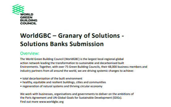 WorldGBC – Granary of Solutions